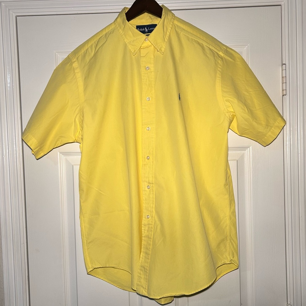 Yellow Button Down Shirt by Ralph Lauren Men's Shirt